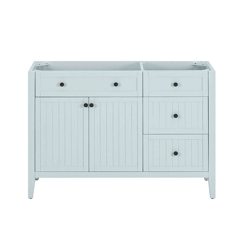 Avanity Layla 48 inch Left-Offset Single Sink Bathroom Vanity Ice Blue Cabinet Only