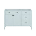 Avanity Layla 48 inch Left-Offset Single Sink Bathroom Vanity Ice Blue Cabinet Only