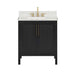 Avanity Luka 30 Single Vanity Black Oak in Alluring Quartz Front View