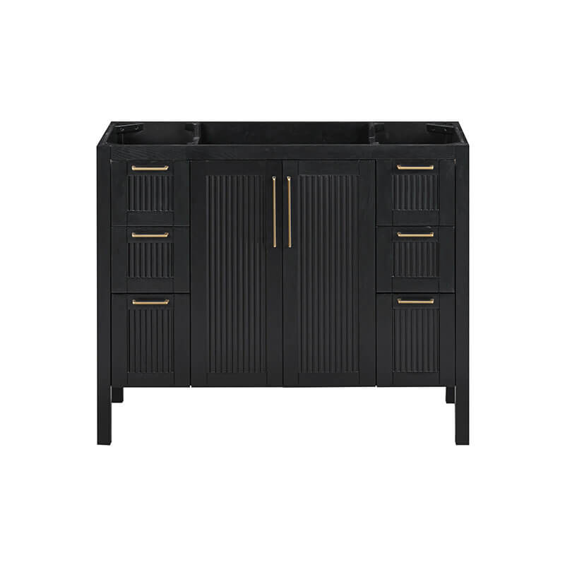 Avanity Luka 42 inch Single Vanity Black Oak Cabinet Only
