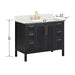 Avanity Luka 42 nch Single Vanity Black Oak in Alluring Quartz Dimension