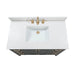 Avanity Luka 42 nch Single Vanity Black Oak in Cala White Engineered Stone