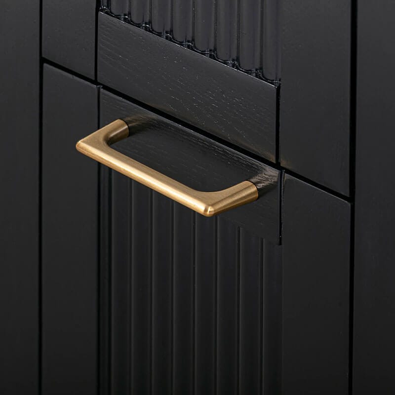 Avanity Luka 60 Single Vanity Black Oak Cabinet Only Hardware