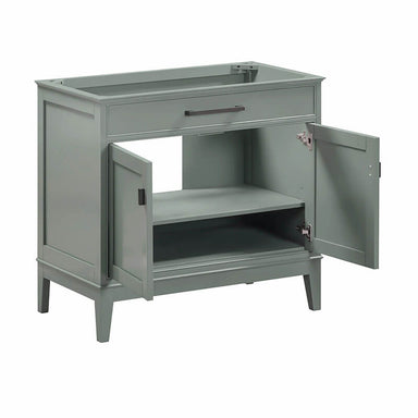 Avanity Madison 36 Single Vanity Smoke Green Cabinet Only Open Drawer