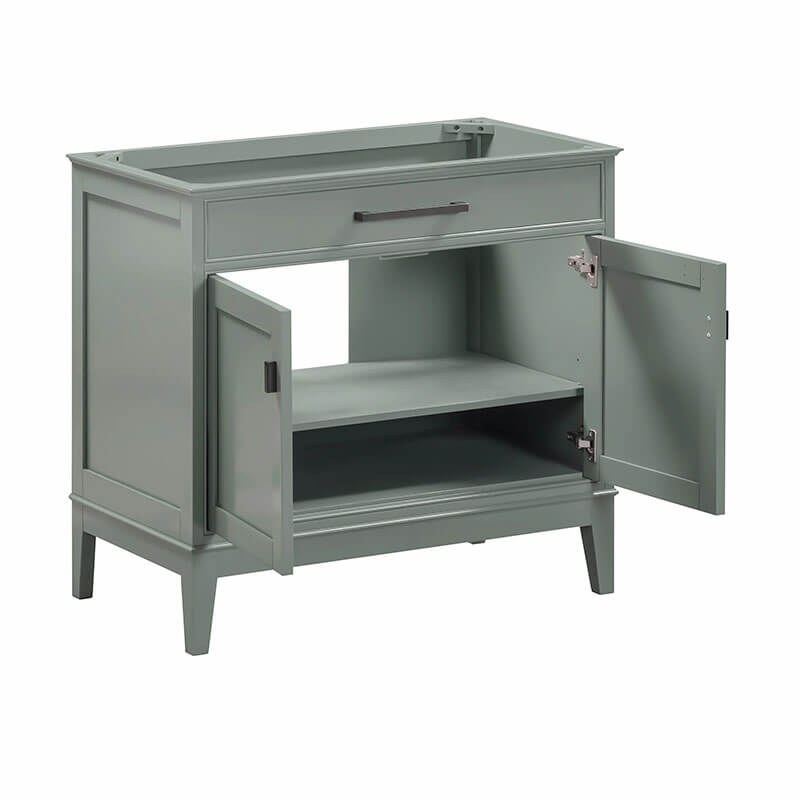 Avanity Madison 36 Single Vanity Smoke Green Cabinet Only Open Drawer
