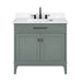 Avanity Madison 36 Single Vanity Smoke Green in Cala White Engineered Stone Front View