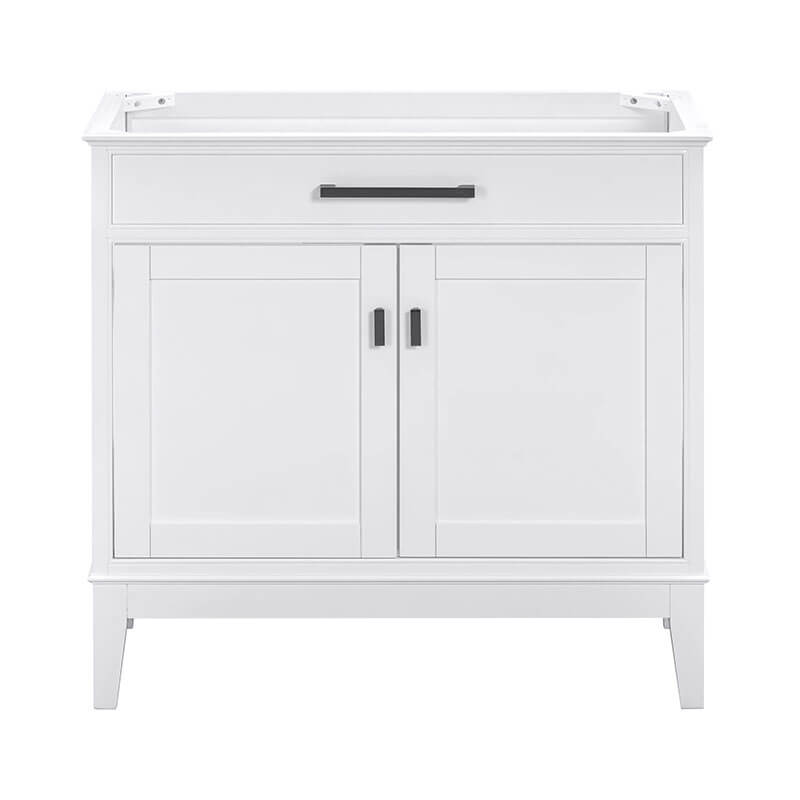 Avanity Madison 36 Single Vanity White Cabinet Only Front View