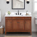 Avanity Madison 48 Inch Single Vanity Tobacco in Cala White Engineered Stone Front View