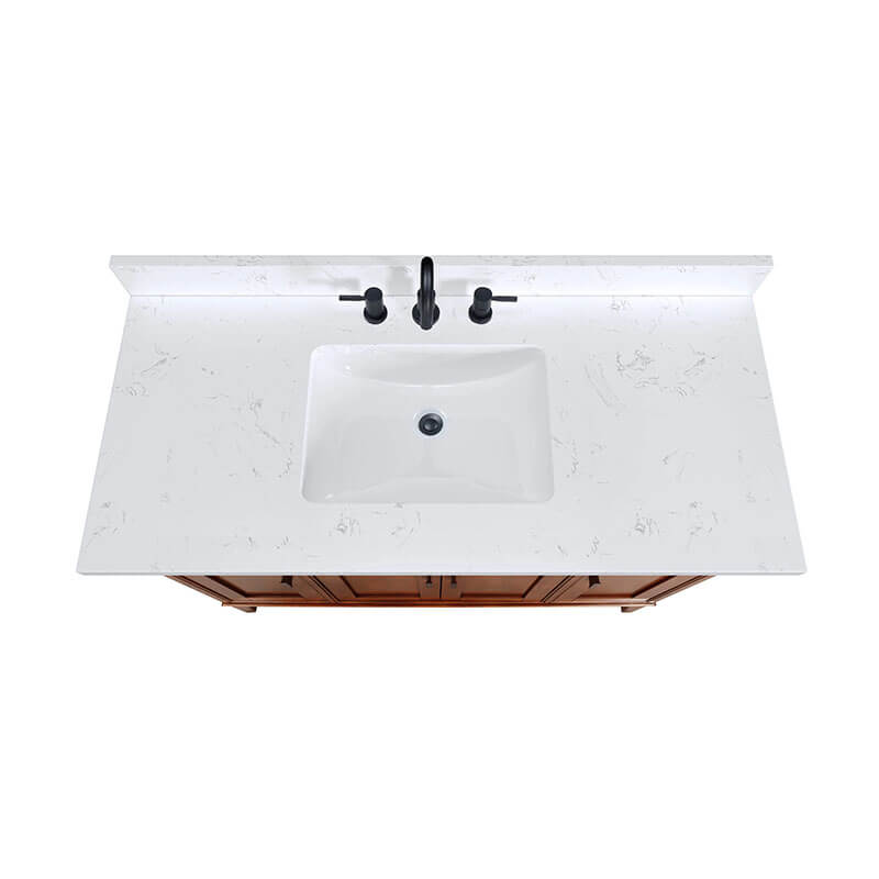 Avanity Madison 48 Single Vanity Tobacco in Cala White Engineered Stone