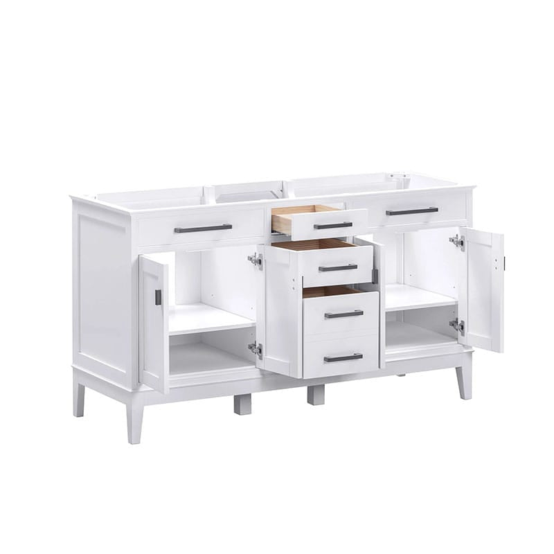 Avanity Madison 60 inch Single Vanity White Cabinet Only Drawer