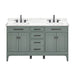 Avanity Madison 60 Single Vanity Smoke Green Carrara White Marble Fornt View
