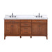 Avanity Madison 72 Double Vanity Tobacco in Cala White Engineered Stone Front View