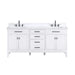 Avanity Madison 72 Double Vanity White in Cala White Engineered Stone Front View