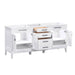 Avanity Madison 72 inch Double Vanity White Cabinet only Open Darwer