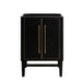Avanity Mason 24 Single Sink Bathroom Vanity Black with Gold Trim Cabinet Only