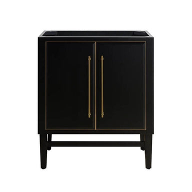 Avanity Mason 30 Single Sink Bathroom Vanity Black with Gold Trim Cabinet Only