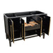 Avanity Mason 48 inch Single Sink Bathroom Vanity Black with Gold Trim Cabinet Only Open