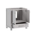 Avanity Modero 30 Inch Single Vanity Chilled Gray Cabinet Only Open Drawer