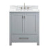 Avanity Modero 30 inch Single Vanity Chilled Gray in Cala White Engineered Stone