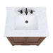 Avanity Modero 30 Inch Single Vanity Mocha Oak in Cala White Engineered Stone