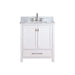 Avanity Modero 30 inch Single Vanity White in Carrara White Marble