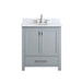 Avanity Modero 30 Single Vanity Chilled Gray in Carrara White Marble
