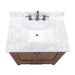 Avanity Modero 30 Single Vanity Mocha Oak in Carrara White Marble