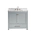 Avanity Modero 36 inch Single Vanity Chilled Gray in Carrara White Marble