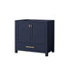 Avanity Modero 36 Inch Single Vanity Navy Blue Cabinet Only Corner View