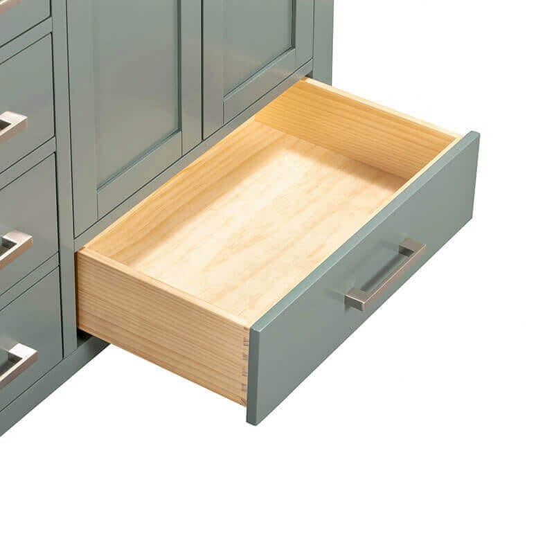 Avanity Modero 36 Inch Single Vanity Smoke Green Cabinet Only Drawers