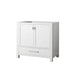 Avanity Modero 36 Inch Single Vanity White Cabinet Only Corner View