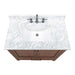 Avanity Modero 36 Single Vanity Mocha Oak in Carrara White Marble