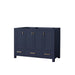 Avanity Modero 48 Inch Single Vanity Navy Blue Cabinet Only Corner View