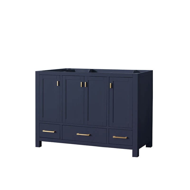 Avanity Modero 48 Inch Single Vanity Navy Blue Cabinet Only Corner View