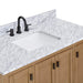 Avanity Modero 48 Single Vanity Brushed Oak in Carrara White Marble