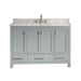 Avanity Modero 48 Single Vanity Chilled Gray in Carrara White Marble