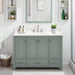 Avanity Modero 48 Single Vanity Smoke Green in Carrara White Marble Front View