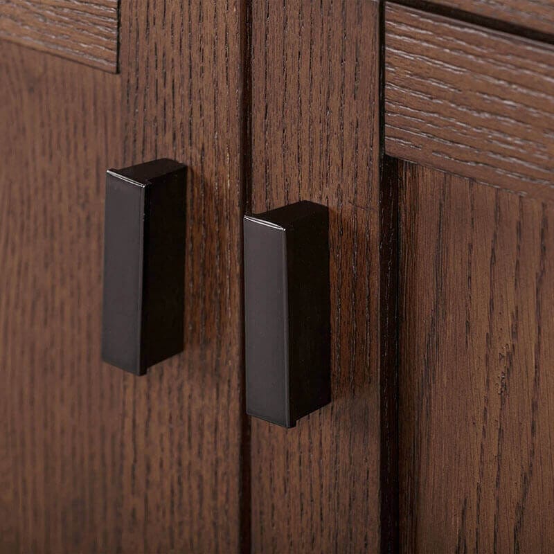 Avanity Modero 60 Double Vanity Mocha Oak Cabinet Only Hardware Vertical