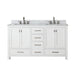 Avanity Modero 60 Double Vanity White in Carrara White Marble