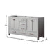Avanity Modero 60 inch Double Vanity Chilled Gray Cabinet Only Corner View
