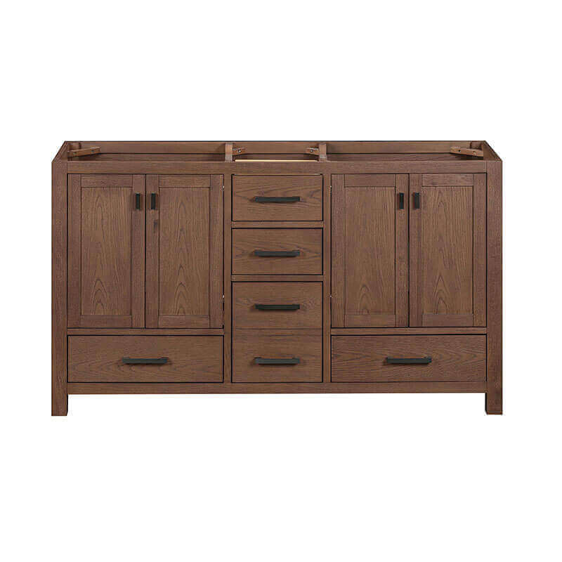Avanity Modero 60 inch Double Vanity Mocha Oak Cabinet Only