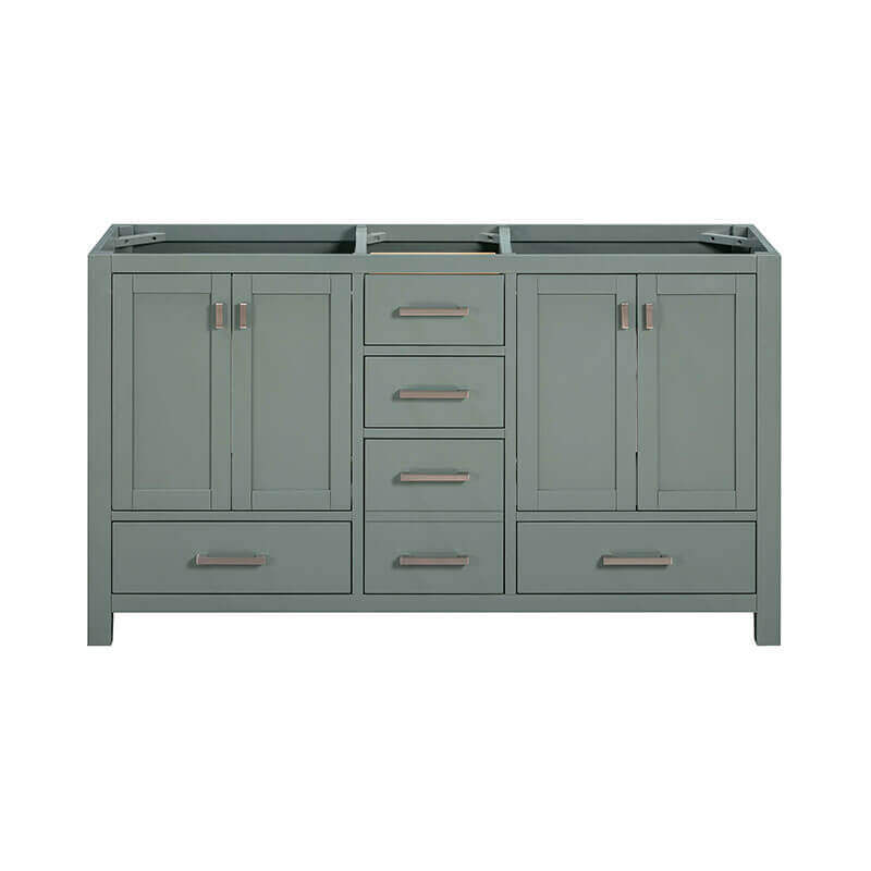 Avanity Modero 60 inch Double Vanity Smoke Green Cabinet Only