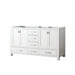 Avanity Modero 60 inch Double Vanity White Cabinet Only Corner View