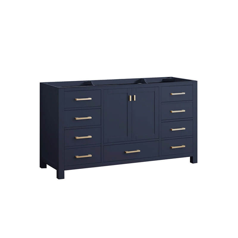 Avanity Modero 60 inch Single Vanity Navy Blue Corner View