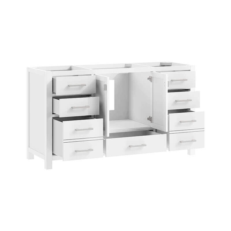 Avanity Modero 60 inch Single Vanity White Open Drawer
