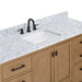Avanity Modero 60 Single Vanity Brushed Oak in Carrara White Marble