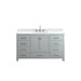 Avanity Modero 60 Single Vanity Chilled Gray in Cala White Engineered Stone