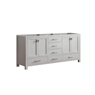 Avanity Modero 72 inch Double Vanity Chilled Gray Cabinet Only Corner View