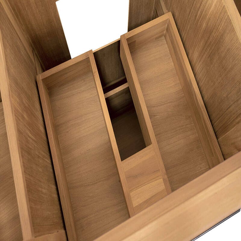 Avanity Parker 48 Single Sink Teak Bathroom Vanity Natural Teak Cabinet Only Drawer Divider