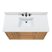 Avanity Parker 48 Single Sink Teak Bathroom Vanity Natural Teak in White Engineered Stone